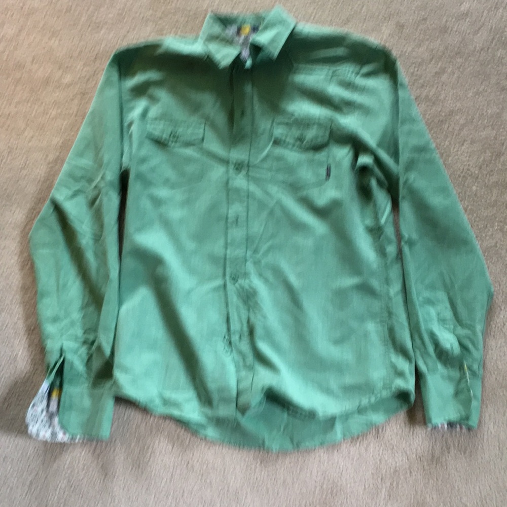 Green Button-down